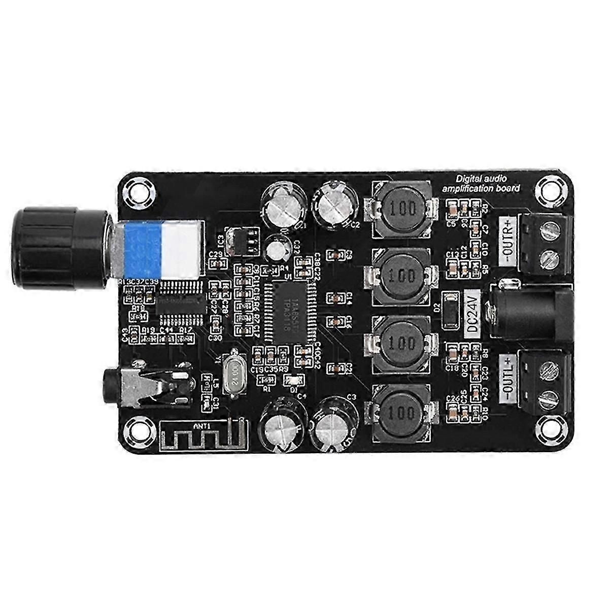 DC12V-24V Class D Amplifier Module 50Wx2 HiFi Stereo Bluetooth 5.0 Audio Amplifier Volume Adjustabl