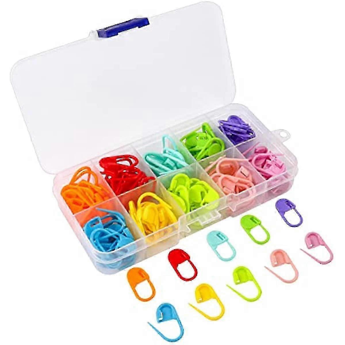 Stickmarkörer 120 st Stickmarkörer Stickning 10 färger Maskmarkörer Virkade markörer Clips Stygn Kontravirkning Låsning För Ma f26