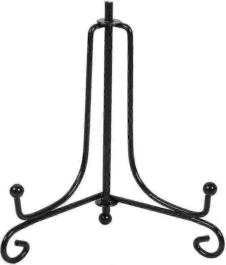 Black Iron Easel Plate Photo Frame Cooking Book Shelf Stand 2 Pieces