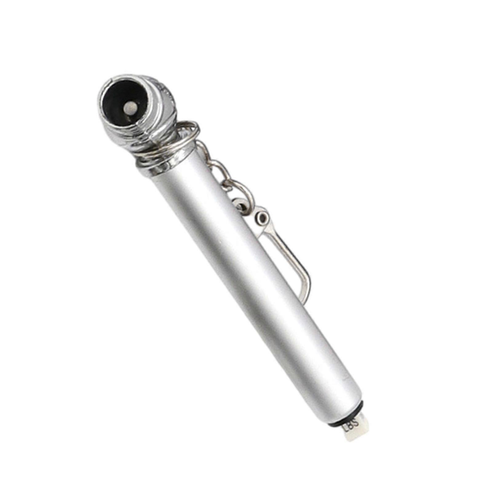 Mini Tire Pressure Gauge 10-50PSI with Hanging Chain for Road Trips