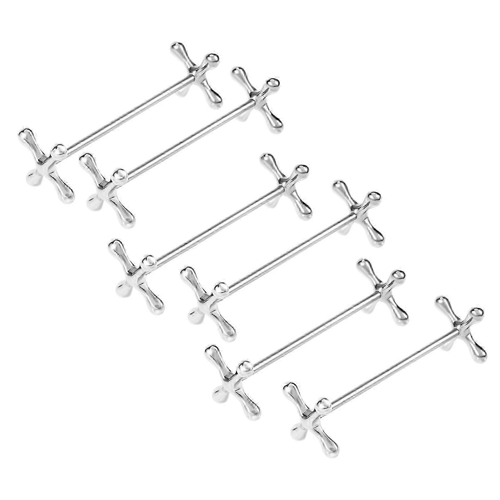 6 Pcs Zinc Alloy Chopsticks Rest Spoons Stand Forks Knifes Holder Rack Stand Metal Craft Table Decoration