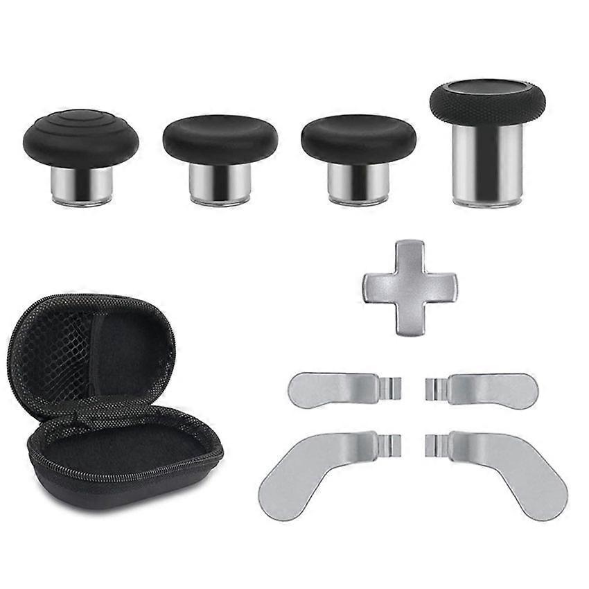 Grip Metal Buttons Short Toggle Long Toggle DIY Back Button Set for Xbox One Elite2 Generation (Silver Gray)