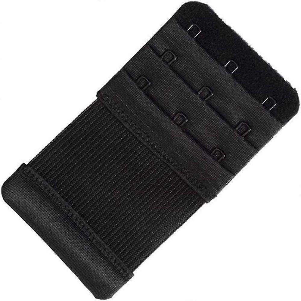 Pakke med 3 bh-forlængere, bh-forlængere, elastik, sort