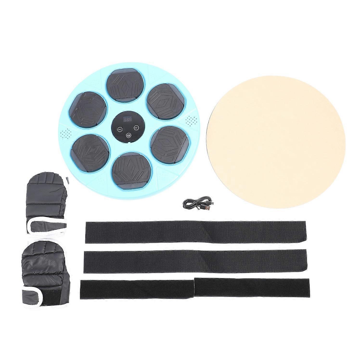 Smart Music Boxing Machine with Gloves Wall Mount Punching Target Workout Equipment for Home Fitness
