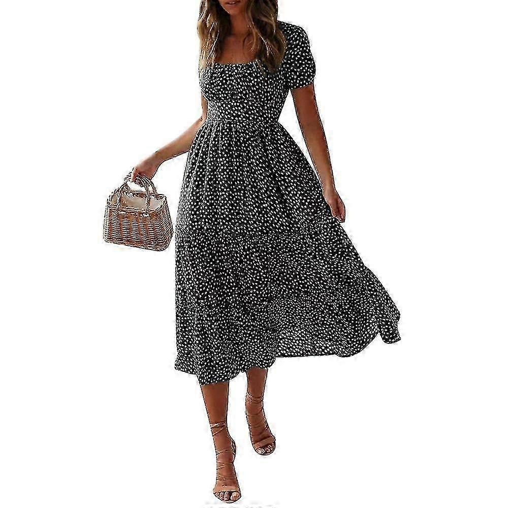 "Kurzärmeliges Boho-Kleid mit Blumendruck"