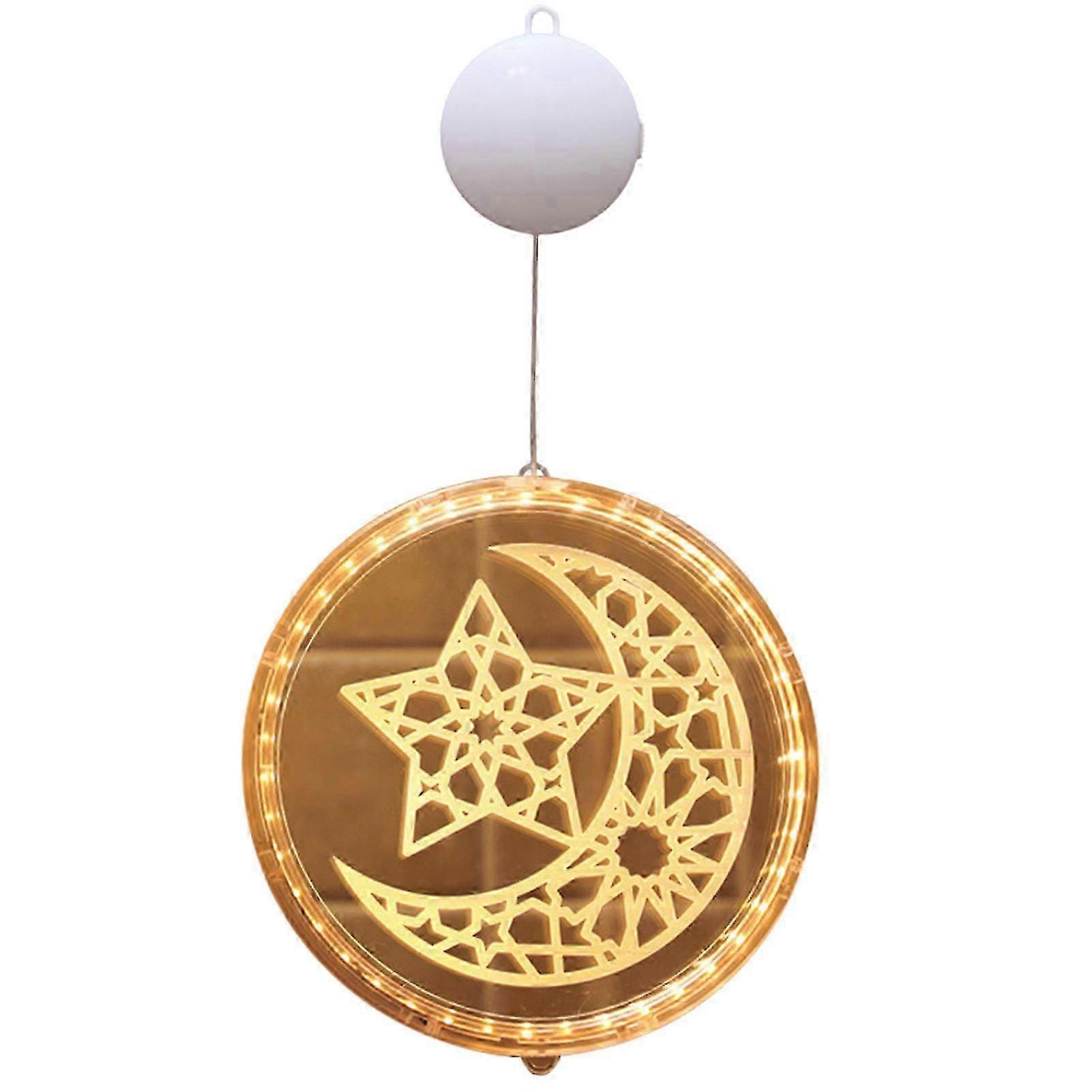 Night Light Exquisite Pattern Battery Operated Soft Lighting Energy-saving Non-Glaring Decorative Acrylic Moon Castle Night Light Hanging Lamp Party S