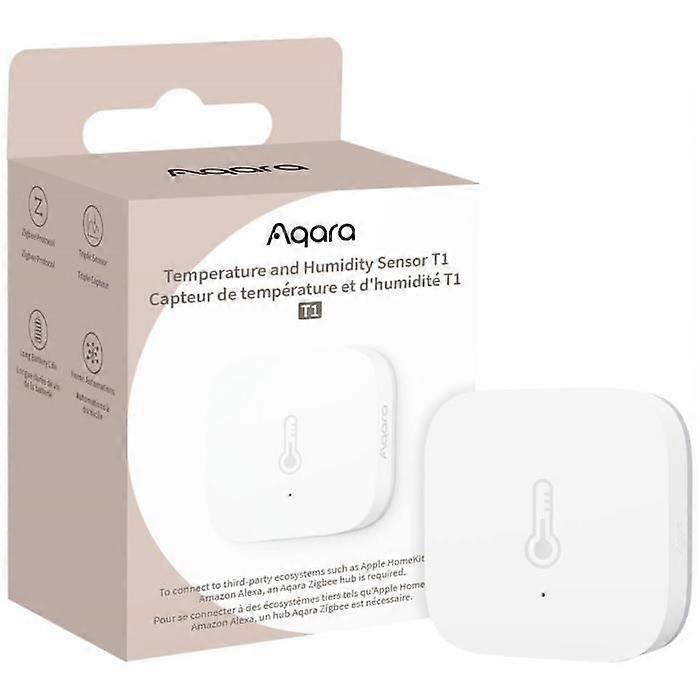 Temperatuur- en vochtigheidssensor - Aqara - TH-S02D - Wit - Compatibel met Apple HomeKit, Alexa, Google Home