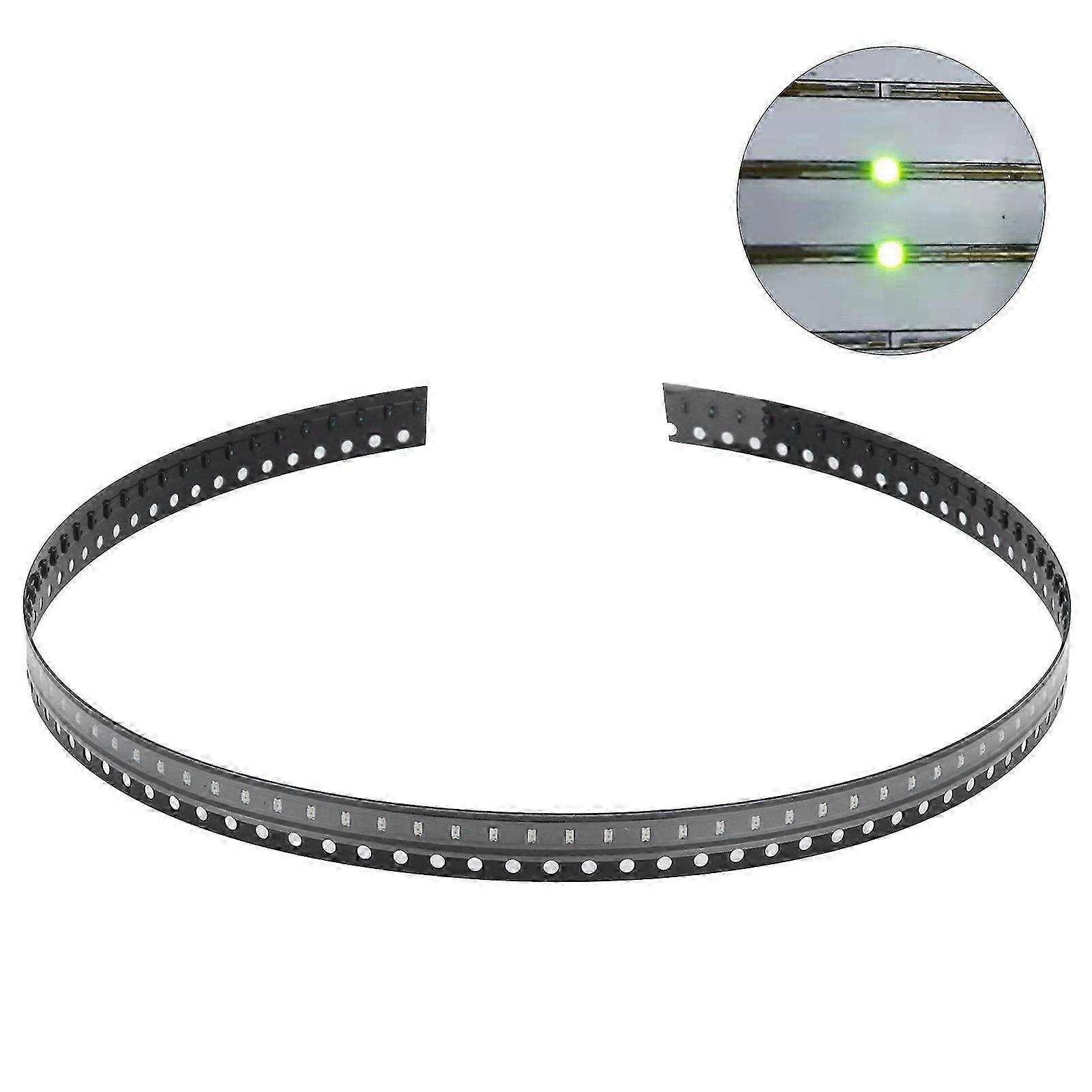 100Pcs SMD LED Diodes Electronic Components HighStrength Tiny Low Voltage for DIY PCB(YellowGreen )