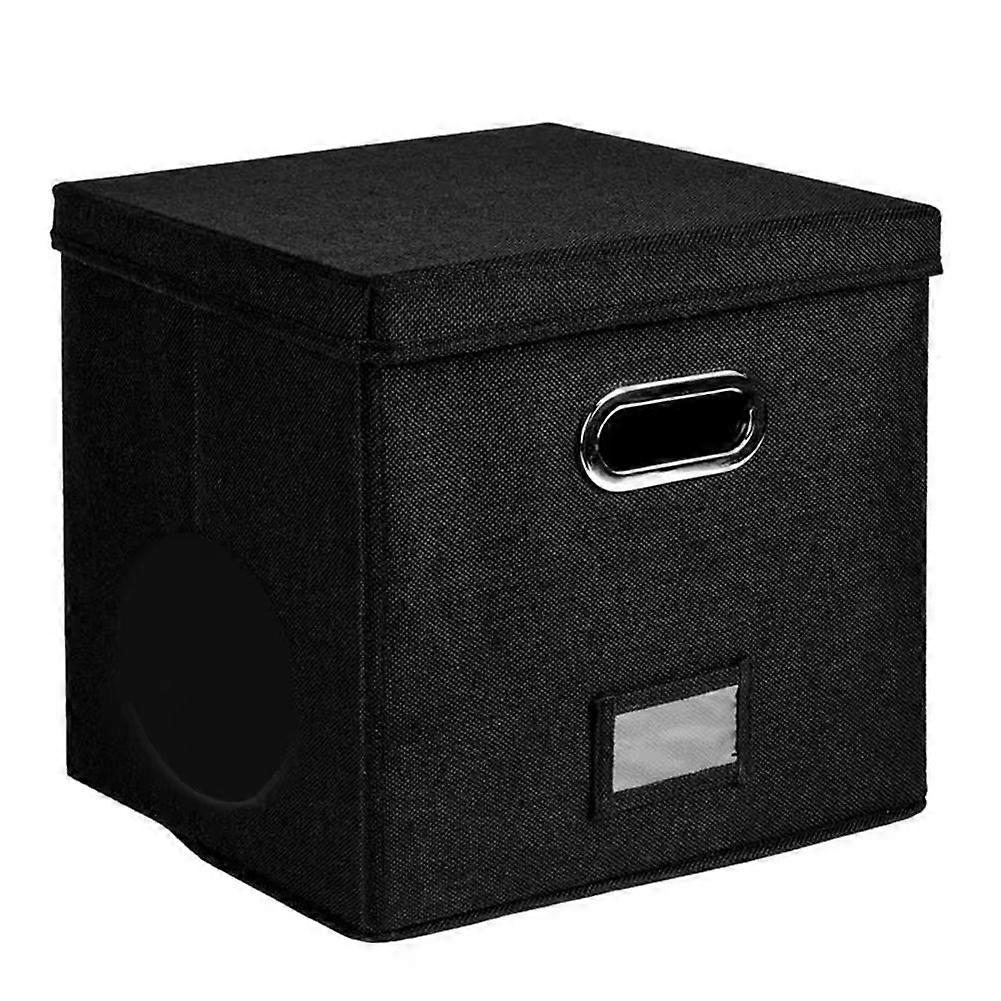 12-Inch Vinyl Record Storage Box with Lids Handles Practical LP Record Organizer Boxes for More Than 50pcs Records