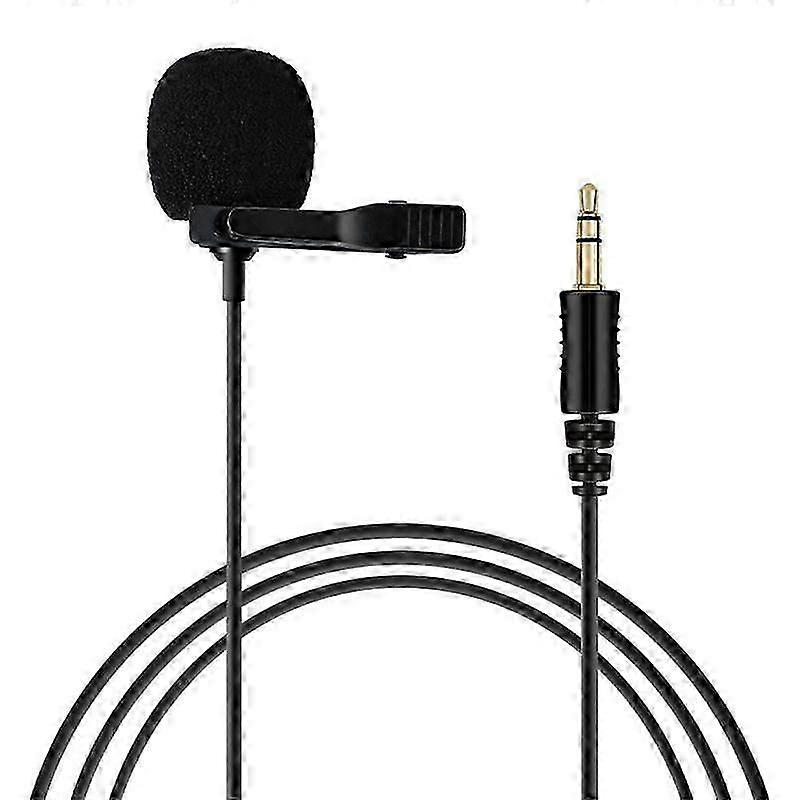 Omnidirectional Microphone 3.5mm Lavalier Tie Clip Microphones Mini Audio Mic for Camera Computer Laptop Phone DS