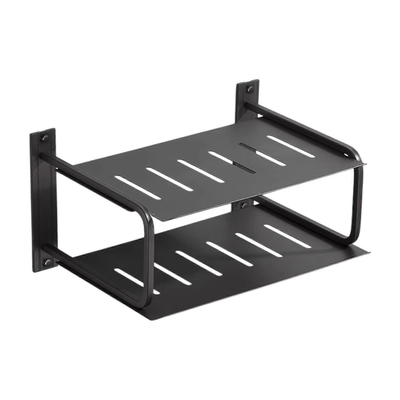 2 Layers Projector Shelf for Wall Home Organizer Cable Routing Storage Box