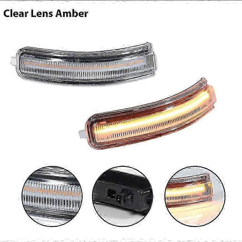 Be suitable for Smoked / Clear Lens Dynamic Amber LED Car Front Side Mirror Signal Lights For Nissan Altima 2007 2008 2009 2010 2011 2012 2013