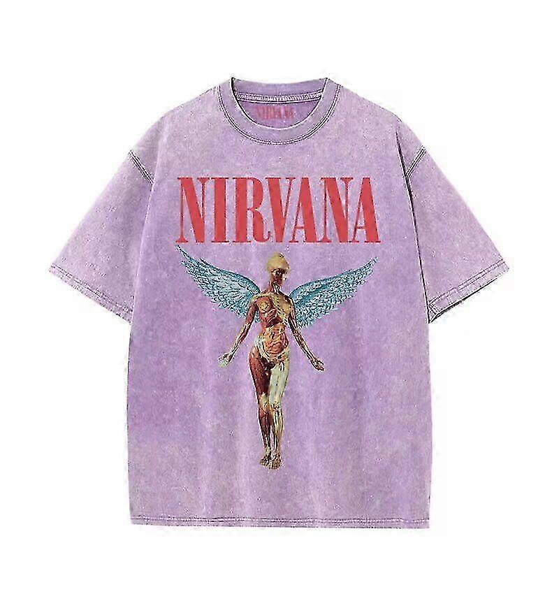 Nirvana Rocks Cobain Retro Loose S Paars