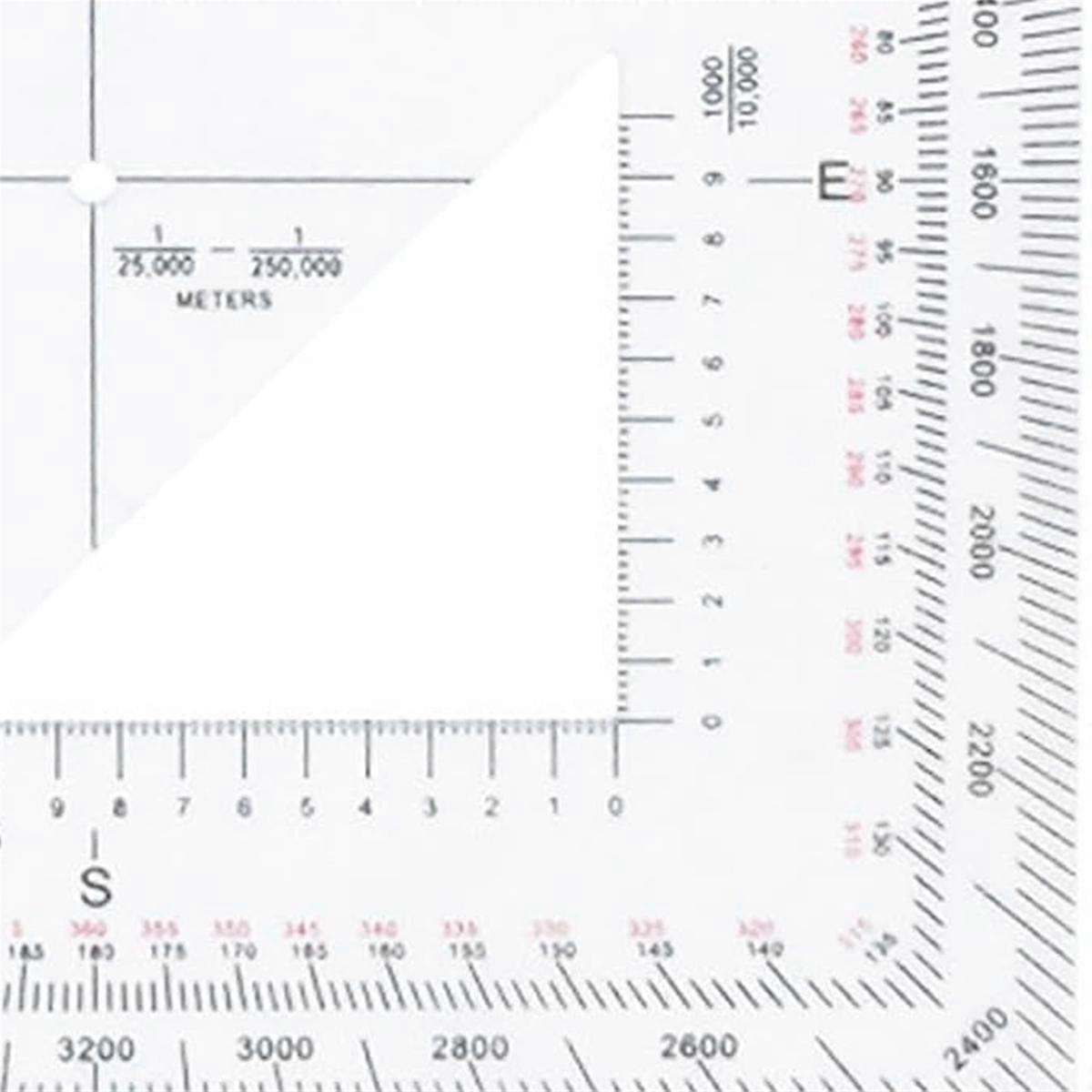 Goniometro Militare Per Navigazione USNG – Scala Coordinate Trasparente 1:25.000, 1:50.000, 1:100.000, 1:250.000