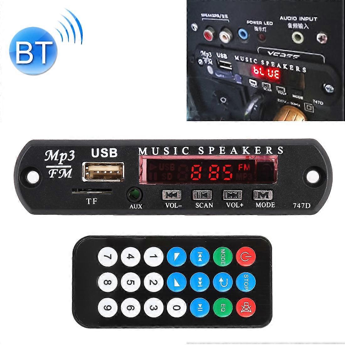 Auto 12V Audio MP3 Player Decoder Platine FM Radio TF USB 3,5 mm AUX, mit Bluetooth und Aufnahme