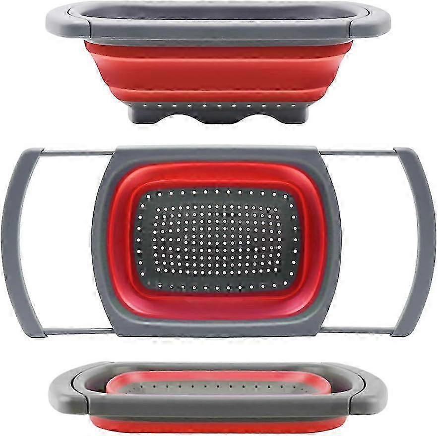 Collapsible Sink Strainer with Extendable Handles and Vegetable/Fruit Colanders