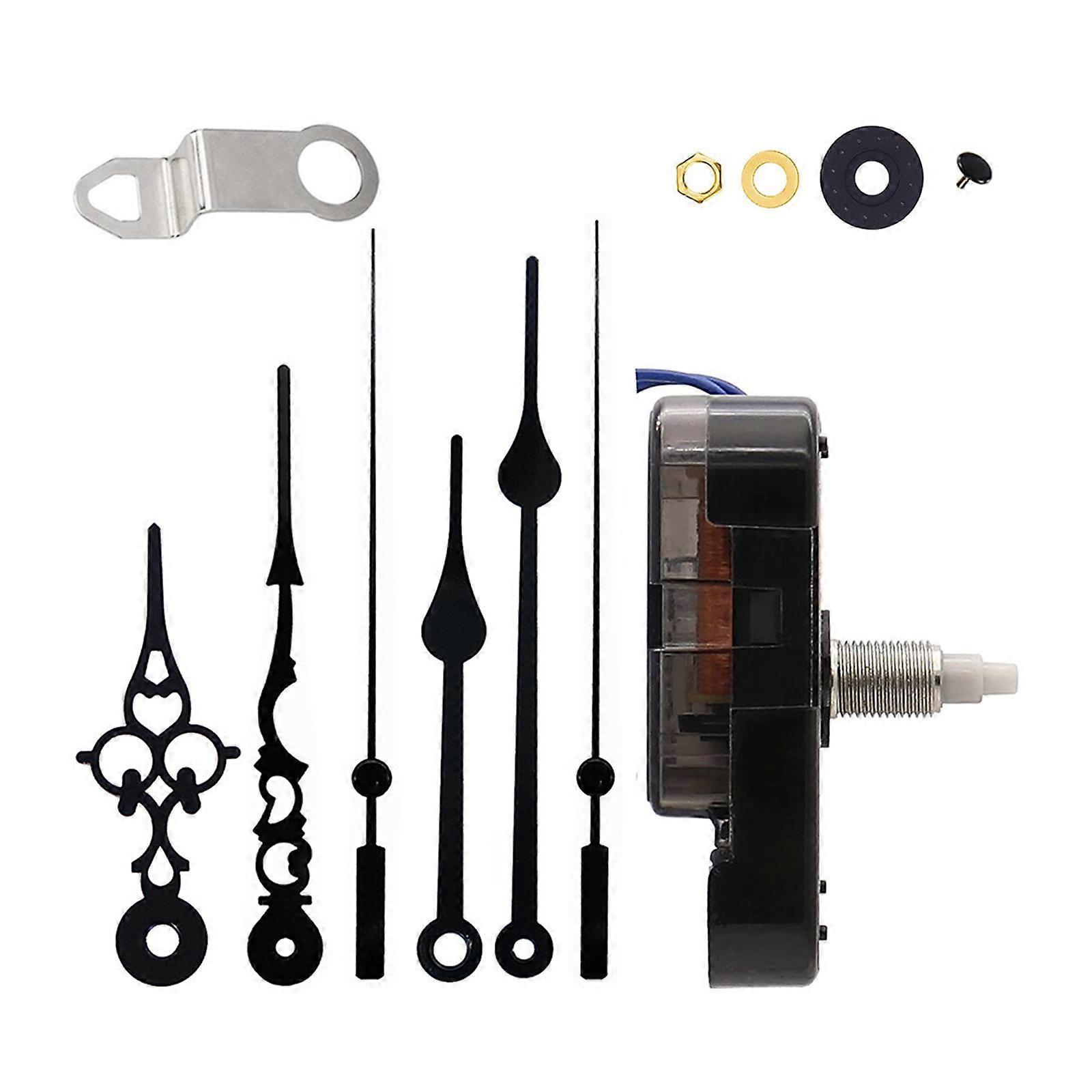 Wall Quartz Pendulum Clock Movement Mechanism with Long Shaft Music Box DIY Repair Kit for Repairing Clock Set of Needle