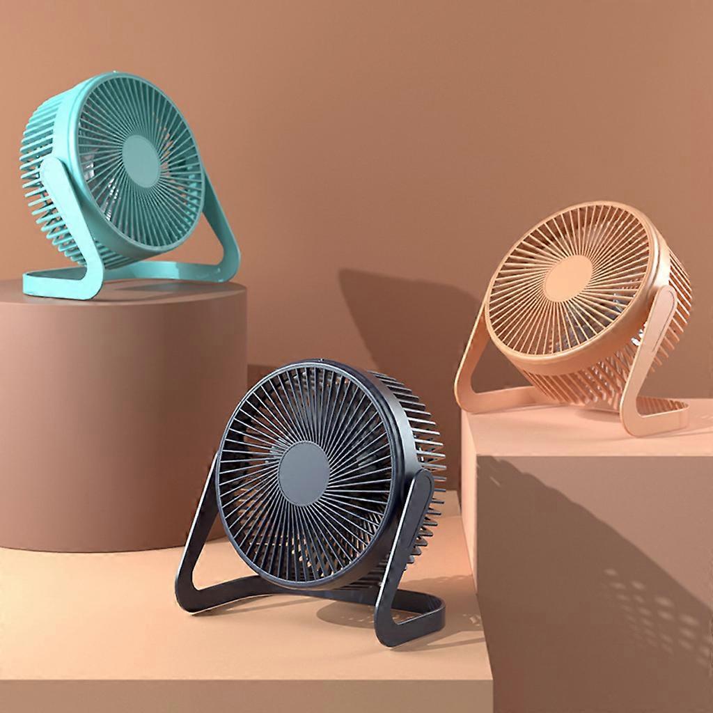 Leiser Lüfter für Heimschlafsaal Büro Schule Starker Wind USB Schreibtischventilator Leichter tragbarer Lüfter 360° drehbar rosa