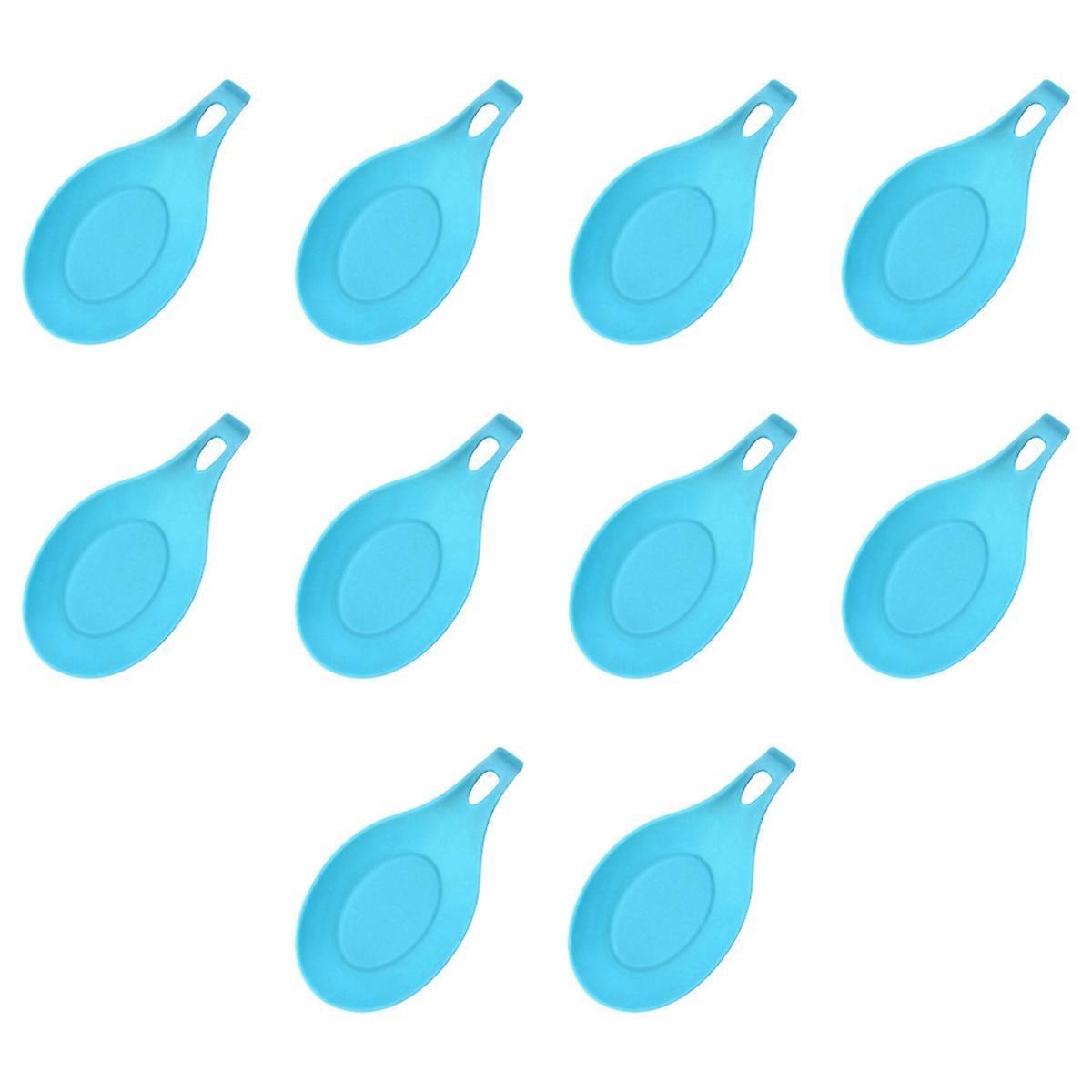 Spoon Rest Pad Food Grade Spoon Heat Resistant Put Mat Device Blue
