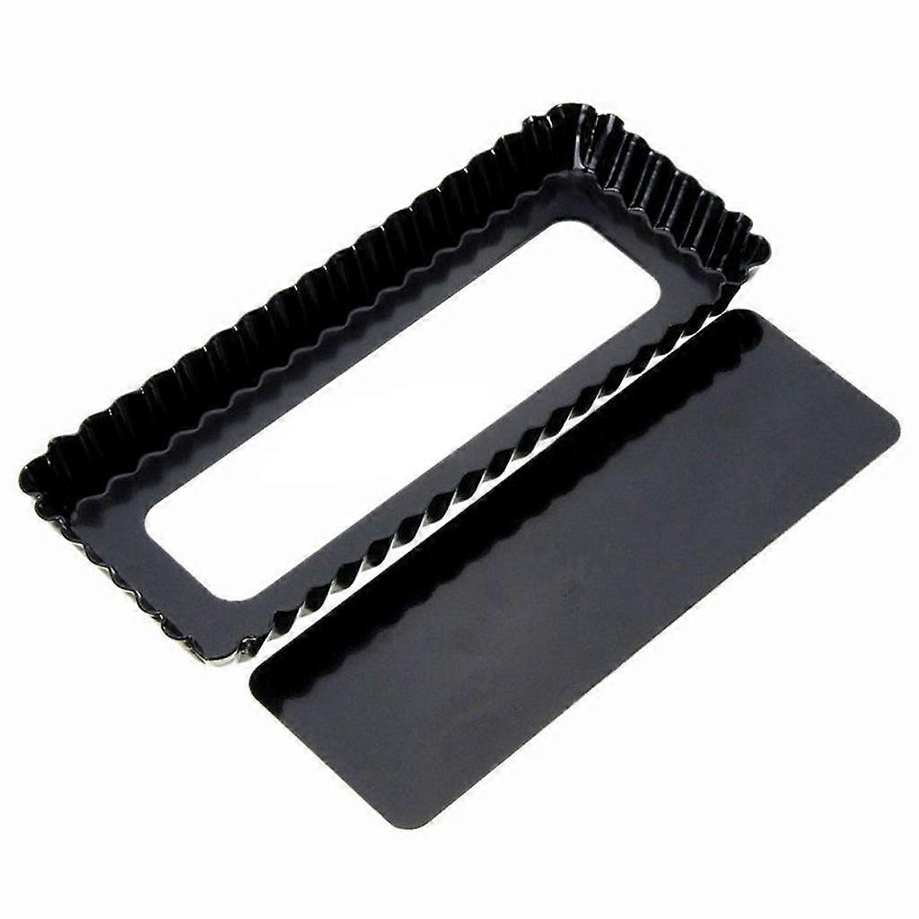 Rectangle Fluted Pie Tart Pan Mold Baking Removable Bottom Nonstick Quiche Tool