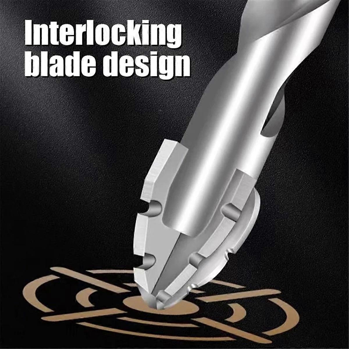 Four-Edged Eccentric Drill Bit Serrated Hexagonal Shank Drill Bit Set