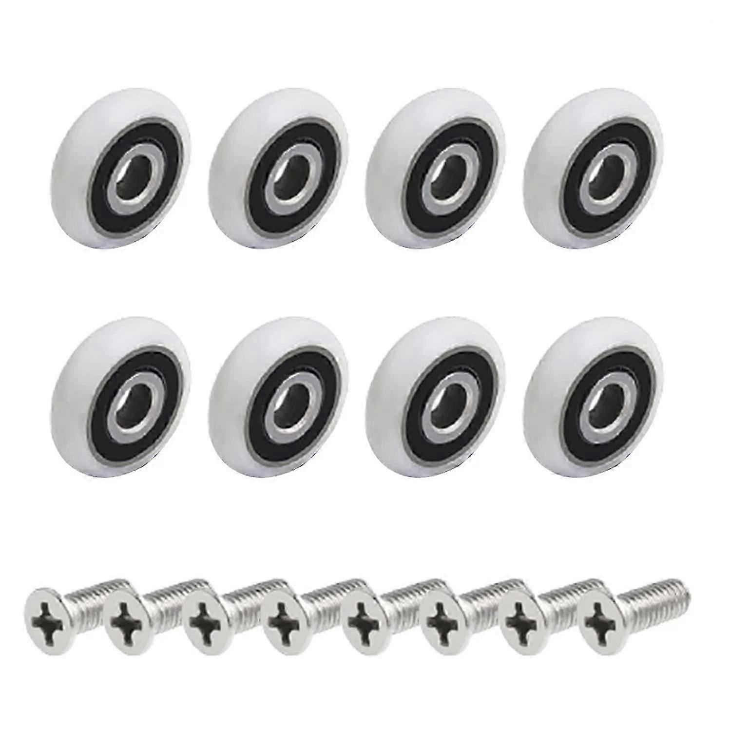 8 rodillos para puertas de ducha de (tornillo 25mmM5)