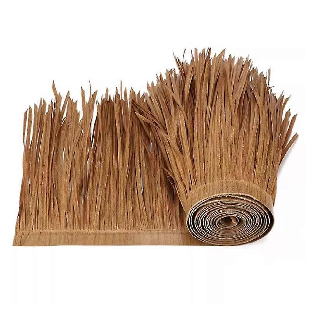 Palm Thatch Plastic PE Straw Artificial Palm Thatch Roof Runner Roll Simulation Duck Blind Grass Tiki Hut