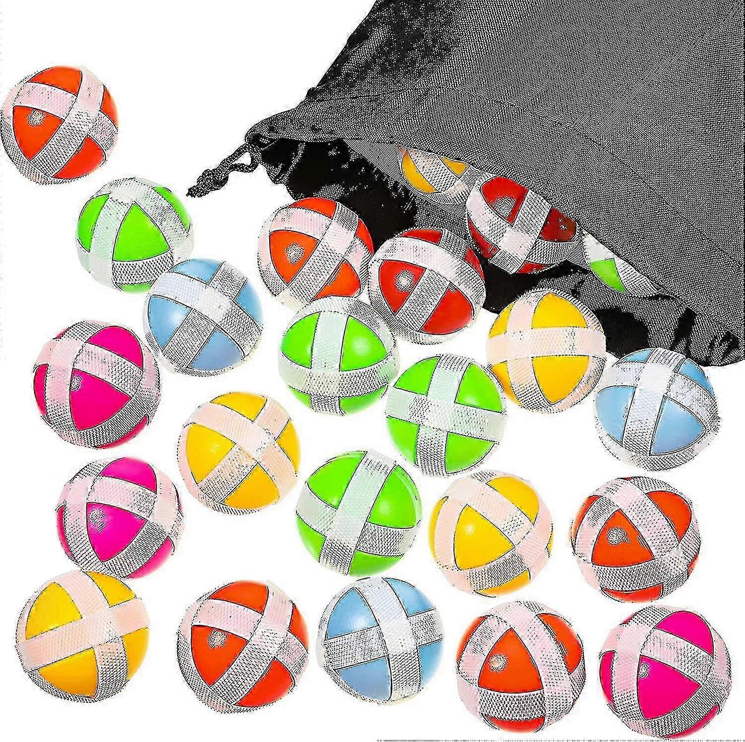 30 Pack of Adhesive Fabric Dart Board Balls with Hook and Loop Fasteners