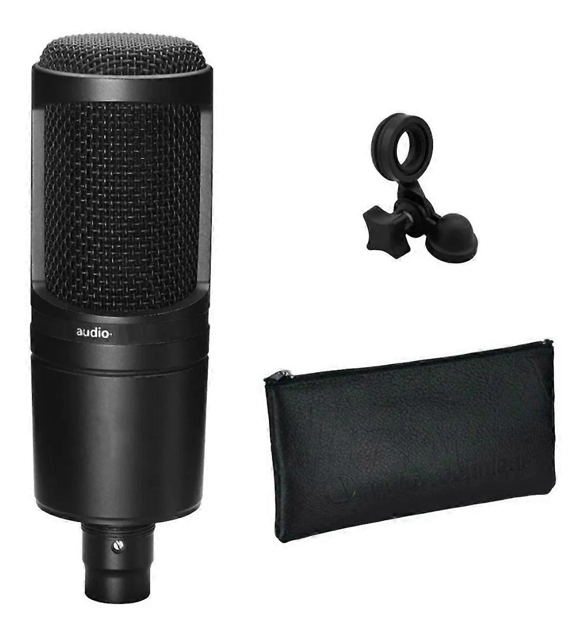 ميكروفون مكثف قلبي الشكل من Audio AT2020 بتردد 20-20000 هرتز للتسجيل