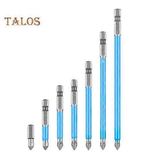 7Pcs Strong Magnetic Screwdriver Drill Bit Set with Anti-Rust Coating High Hardness Universal Anti-Slip 25/50/65/70/90/127/150mm Drill Bits