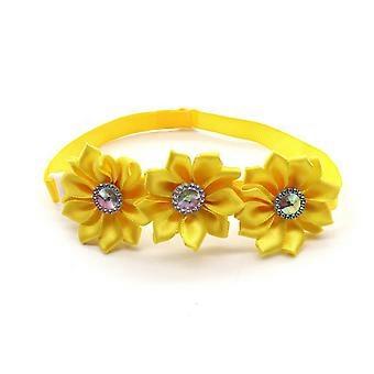 Dog Bow Tie Dog Flower Collar Diamond Dog Accessories Pet Flower Bows Small Dogs Cat Puppy Bowtie Collar Dogs Bowties Pet Supplies