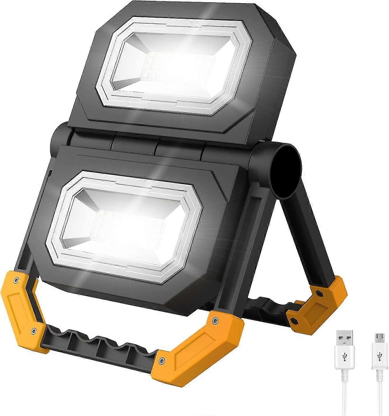 Foldable Led Work Light, Usb Rechargeable Flood Light, 360 Rotation