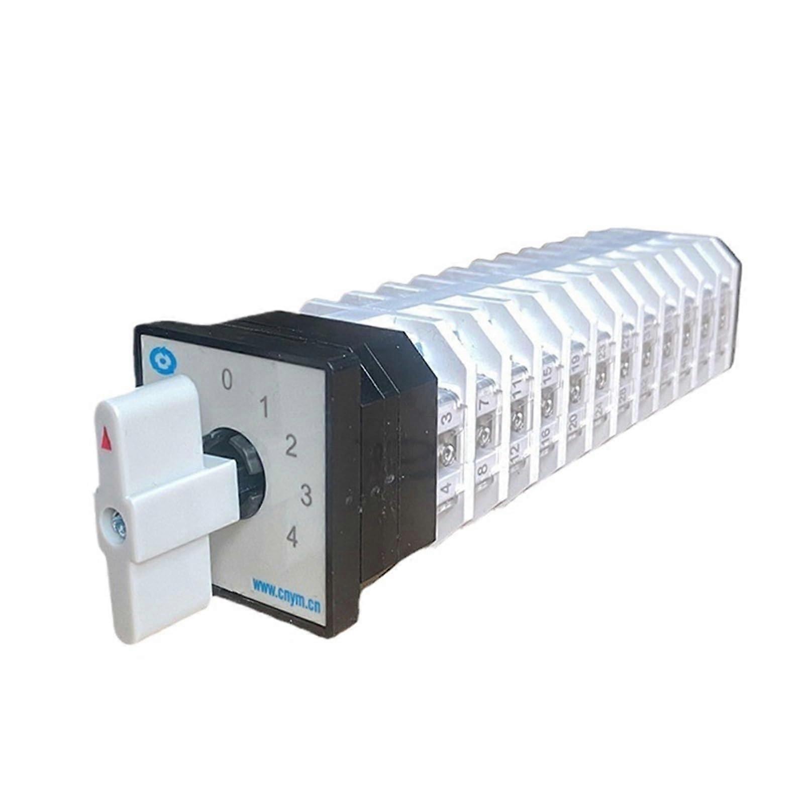 04 Positions LW1216/12 Cam Switch Changeover Rotary Selector Poles 12 Knots 48 Terminals 16A Power Control
