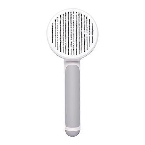 Cat Comb Self-Cleaning Slicker Brush For Shedding And Grooming Removes Loose Undercoat Mats And Tangled Hair
