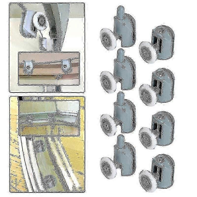 8 Pcs. Shower Door Rollers 25mm Roller Guide For Shower Cabinet Glass