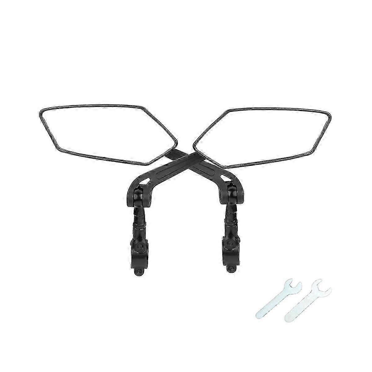 Mountain Bike Rearview Mirror HD Flat 360 Degree Adjustable Handlebar Mirror Folding Bicycle Riding
