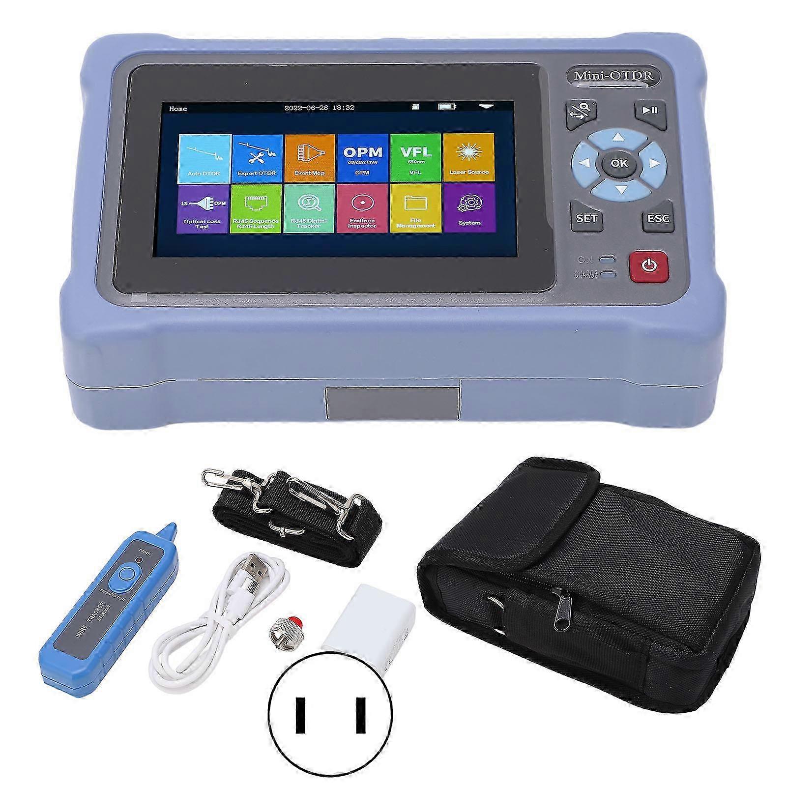 Optical Network Tester Otdr Optical Time Domain Reflectometer 4.3in Touch Screen Us Plug 110240v