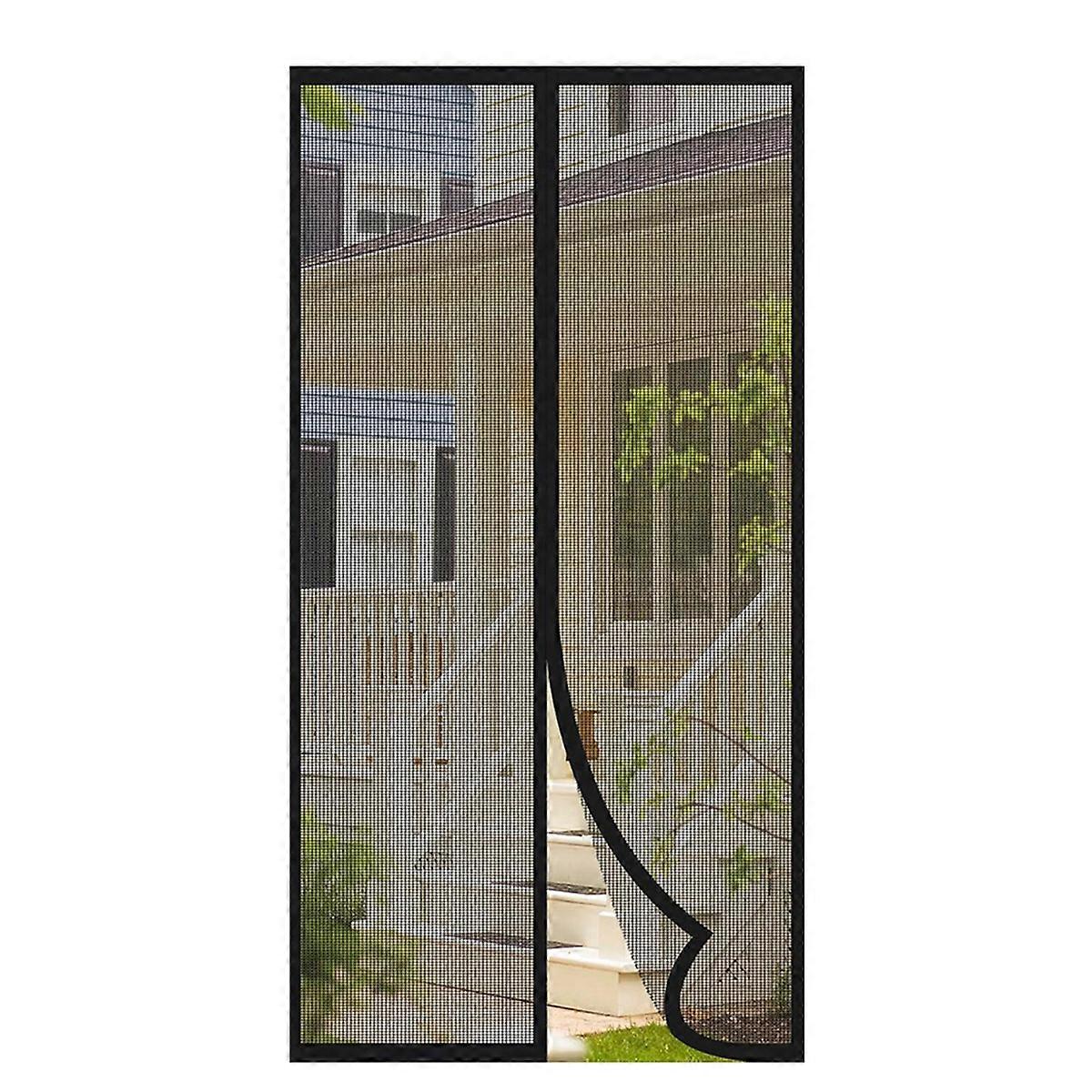 Magnetic Screen Door - Fits Door Sizes 34inch X 82inch, Self Sealing Hands Free Mesh Partition, Upgr