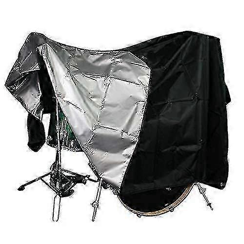 Drum Set Dust Cover XL - Premium Waterproof Drum Shield with Silver