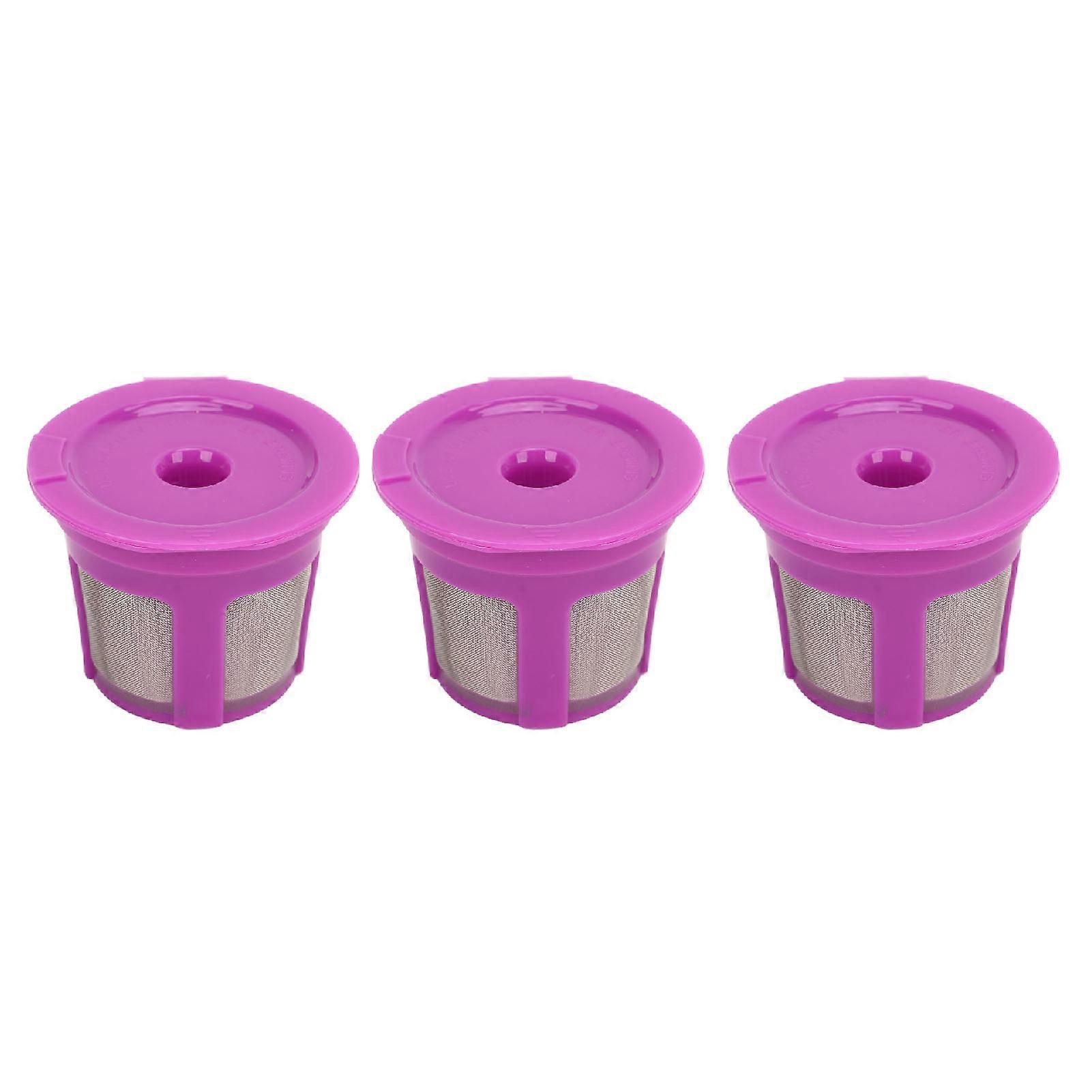 3PCS Reusable Coffee Filter with Stainless Steel Mesh Refillable Coffee Pod for Replacement