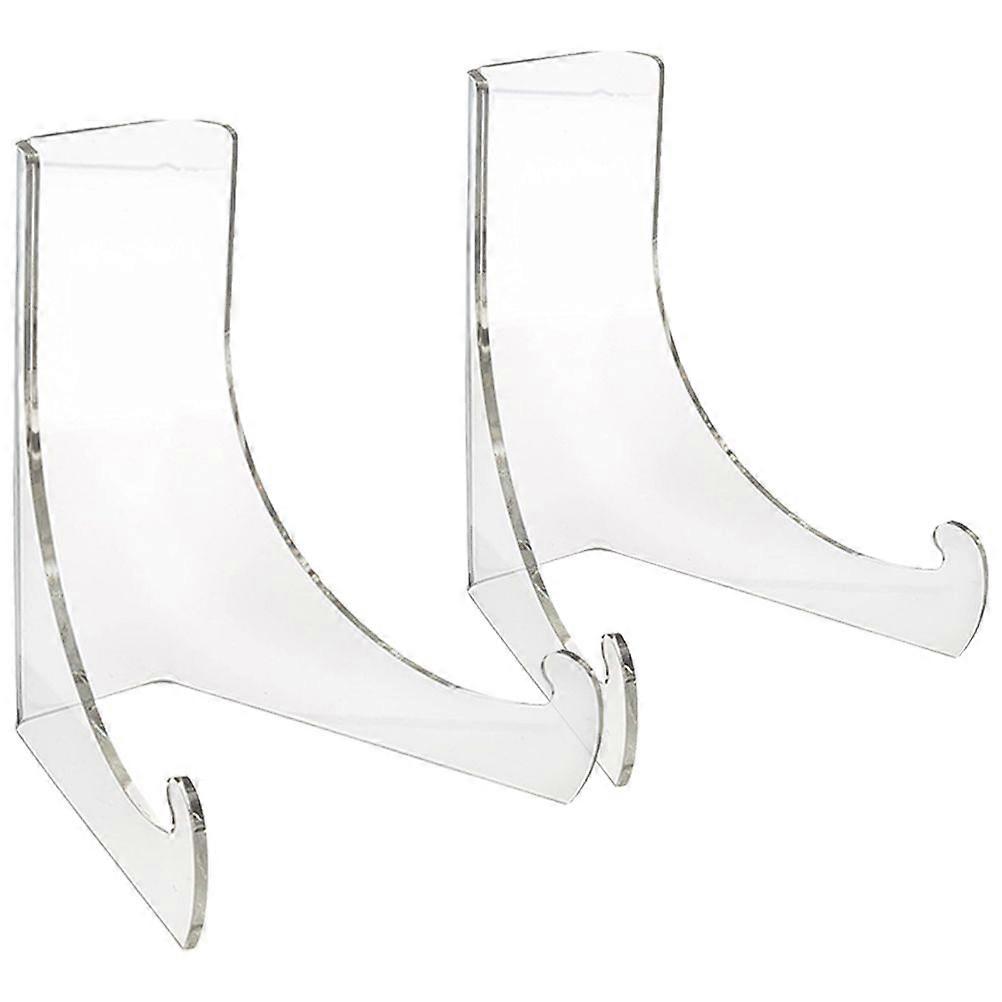 2pcs Acryl-Display-Ständer Vielseitiges Vitrinen-Rack für Bücher, Zeitschriften, Tabletts, Desktop-Halterung, Show-Rack