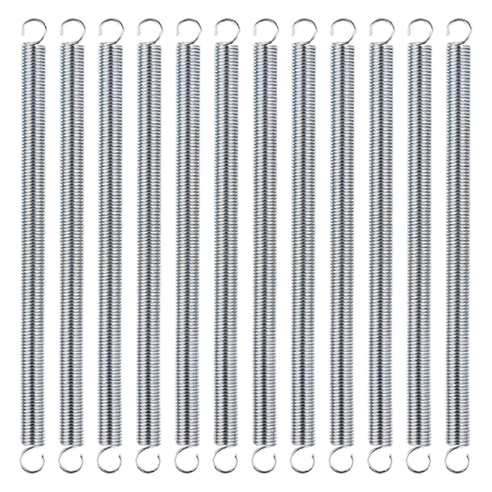 12Pcs Extension Spirals Spring with Hook Ends Stainless Steel Tension Spring Pullback Spring for Home Repairs Project