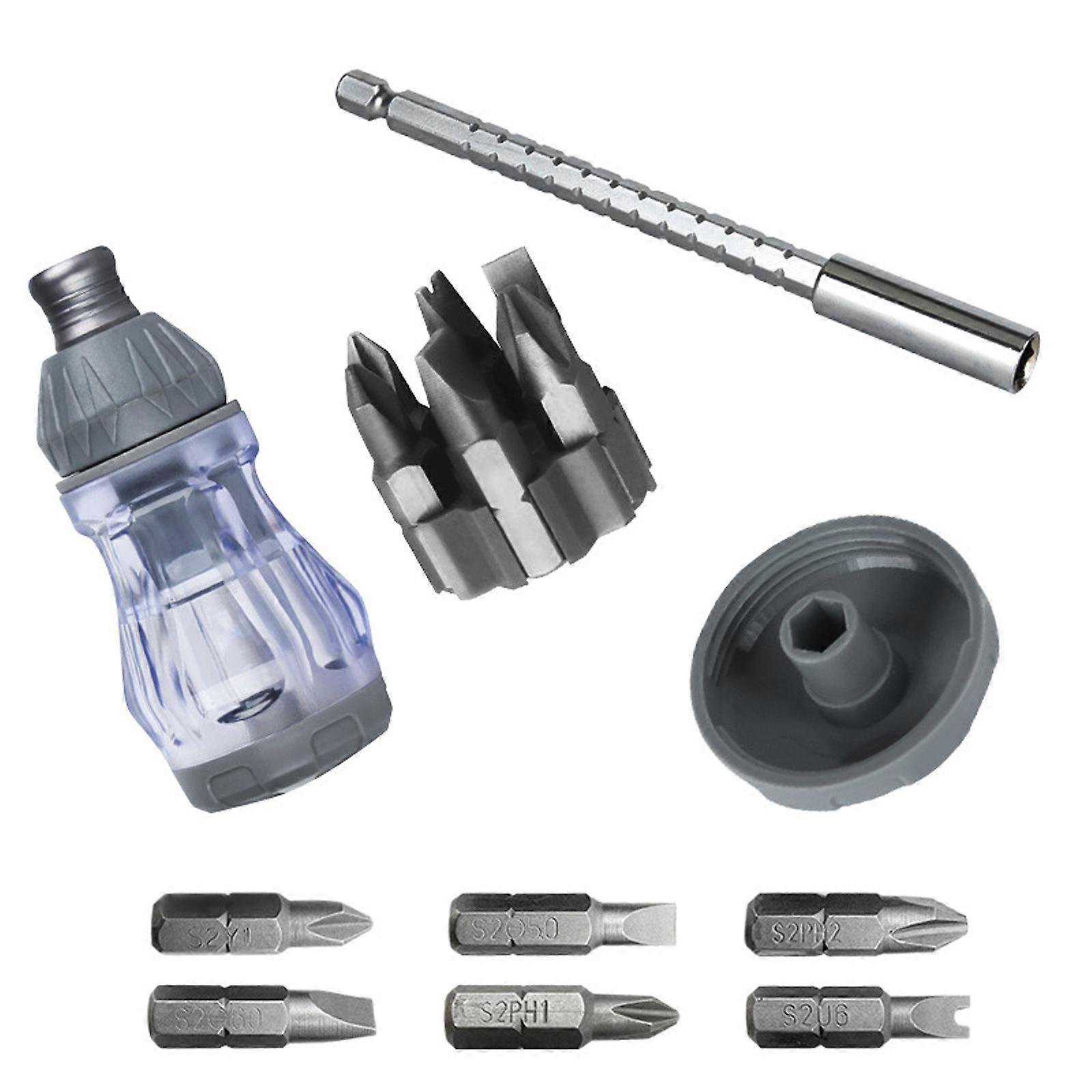 Ergonomic Ratcheting Screwdriver Featuring Magnetic Bit Retention and 50Nm Torques for Practical Assembly Tasks Multicolor