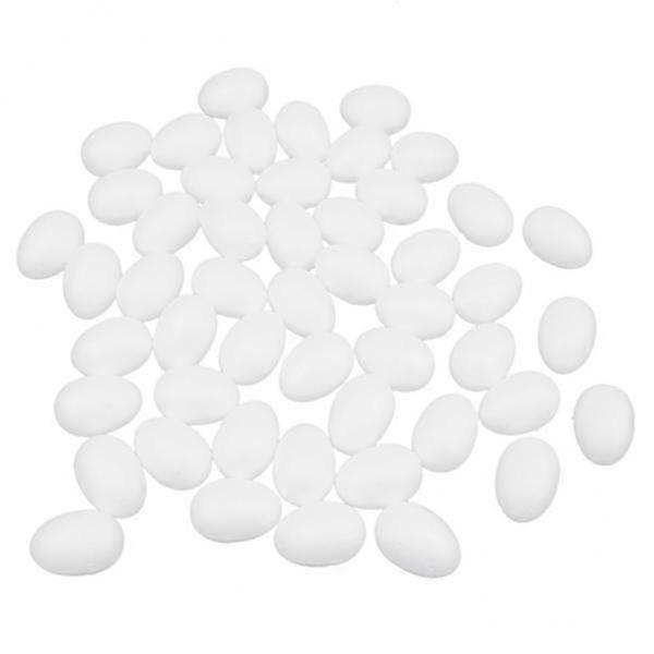 5-10pack 5/0Pcs White Modelling Craft Polystyrene Foam Eggs 5cm