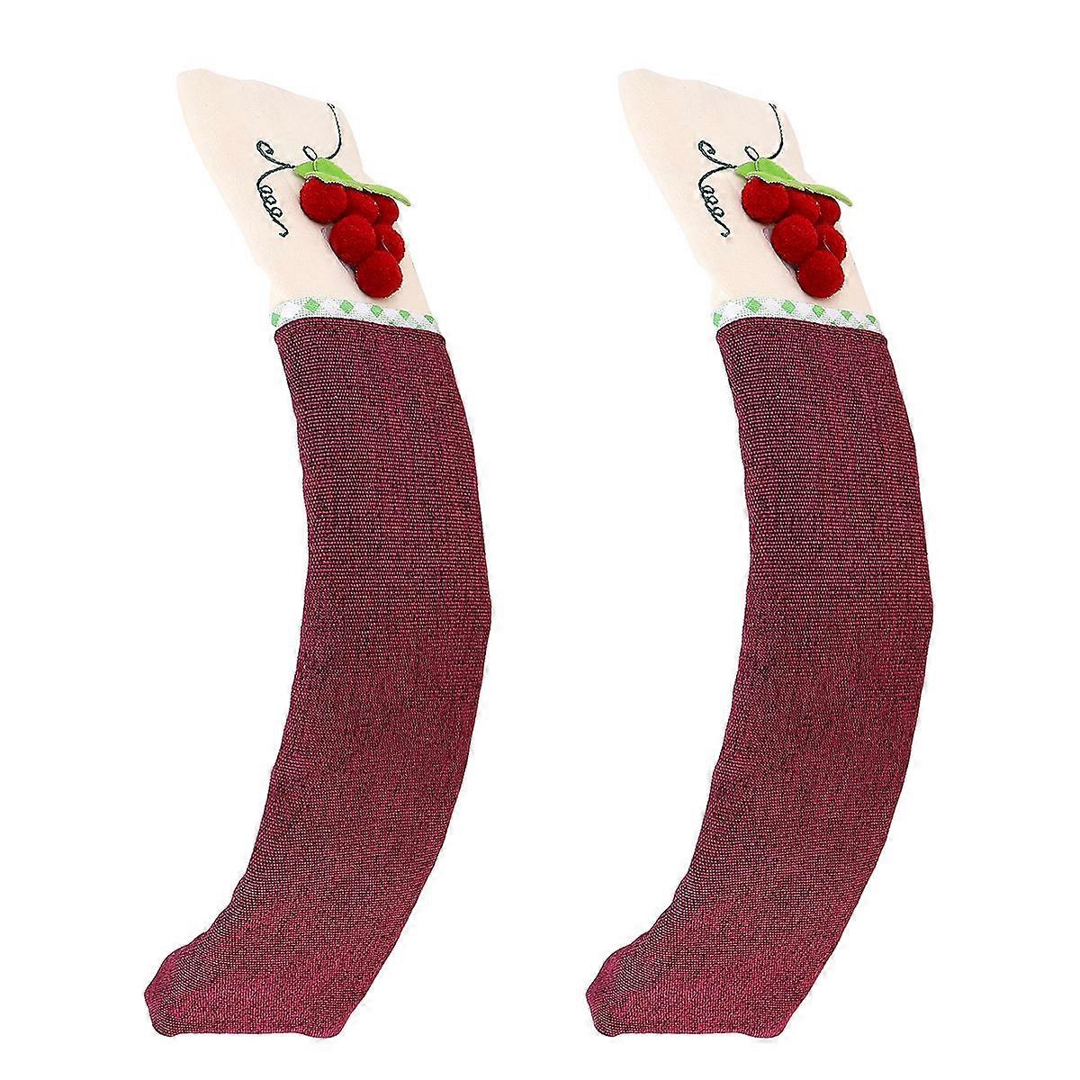 Durable Fashion Double Door Refrigerator Handle Cover Gloves for Practical Kitchen Door Protection with Artistic Design