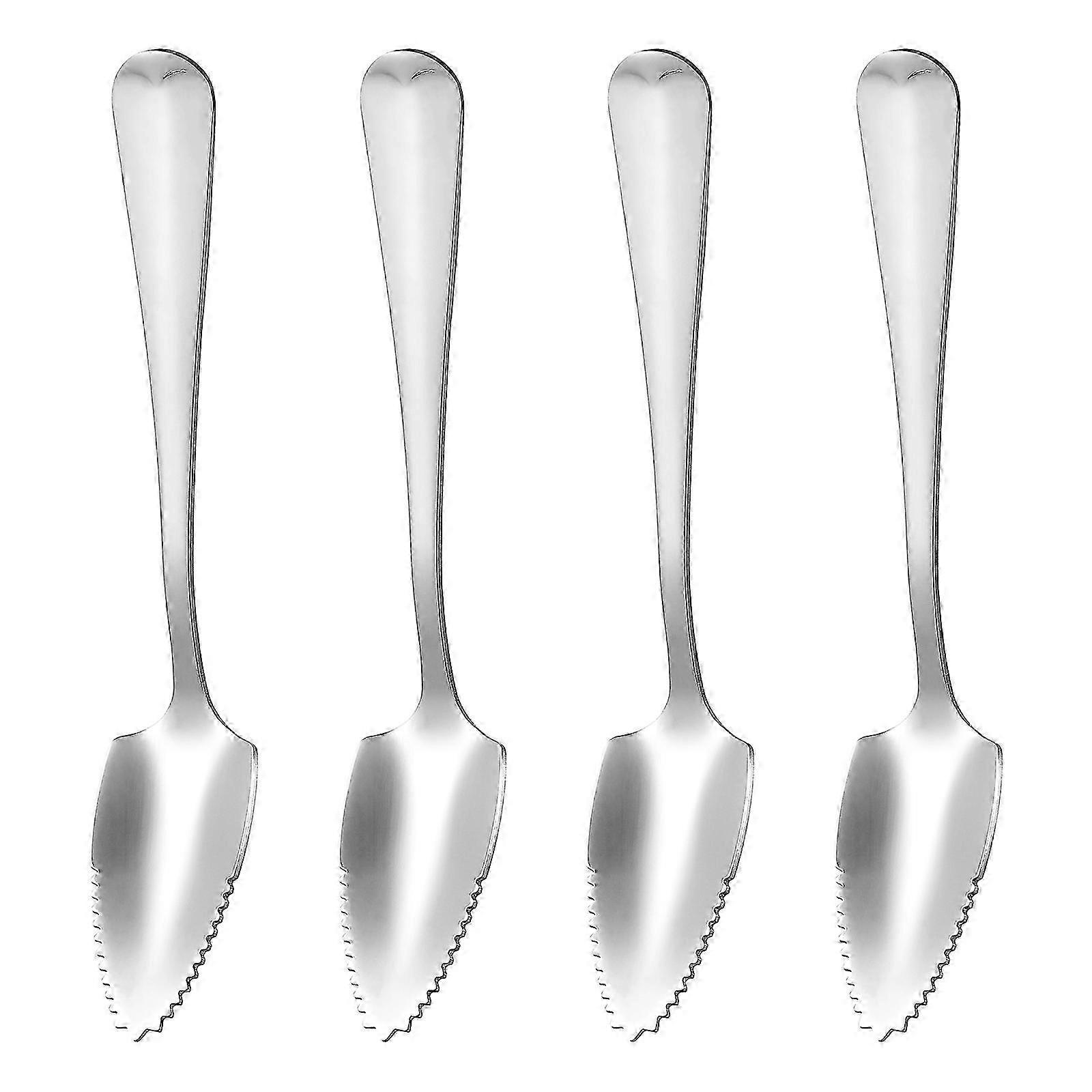 Stainless Steel Spoon Grapefruit Spoon Curved Serrated Grapefruit Spoons Small Spoons Grapefruit Scooper