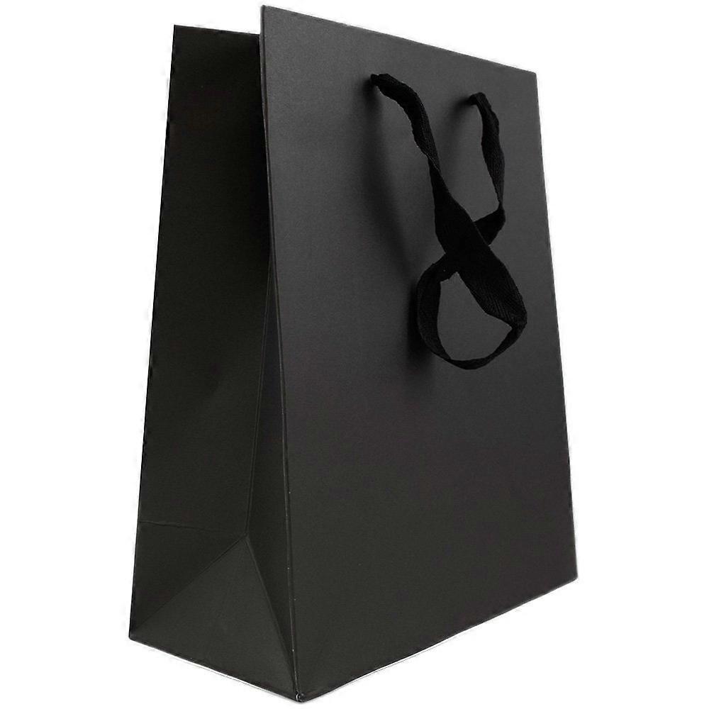 Kraft Geschenktüten Medium 8 x 10 4 x Schwarz Matt Recycelt 3 Beutel/Packung