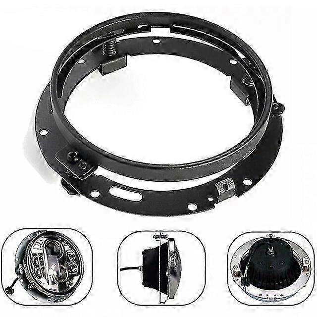 7 Inch Black/silver Round Led Headlight Adapter Mounting Ring Bracket For Touring Softail Fld For Jeep Jk 7" Led Headlight