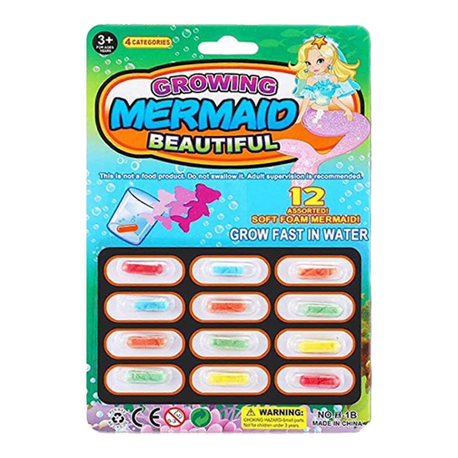 12 Pieces Water-Growing Dino Tablets Educational and Fun Toy ANIMAL Theme Mini 12 Tablets Set Each Magic Growing