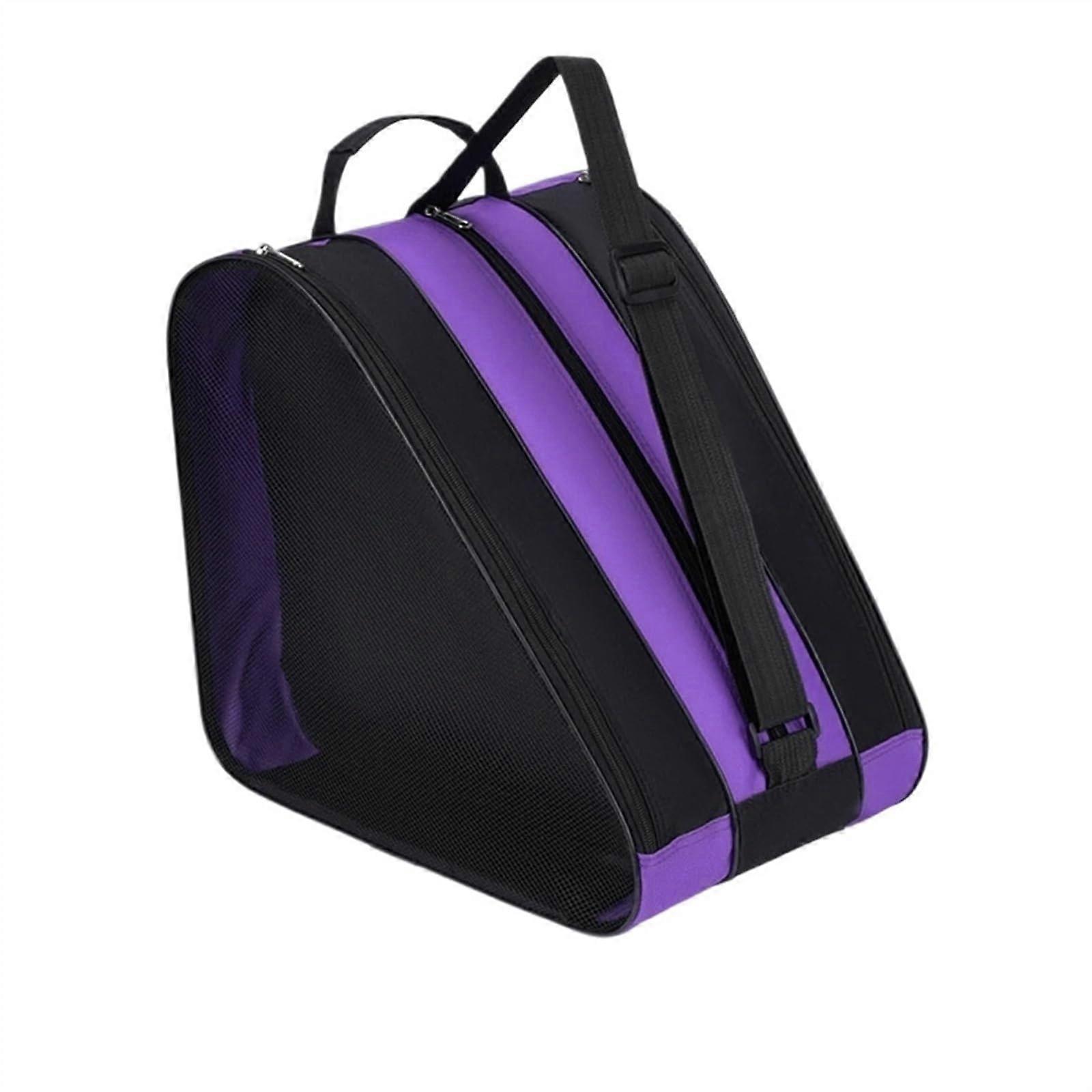 Snowboard Bag with Adjustable Strap, Purple Ski Snow Boot Bag, Oxford Fabric Shoulder Bag for Ice Skating and Roller Skating